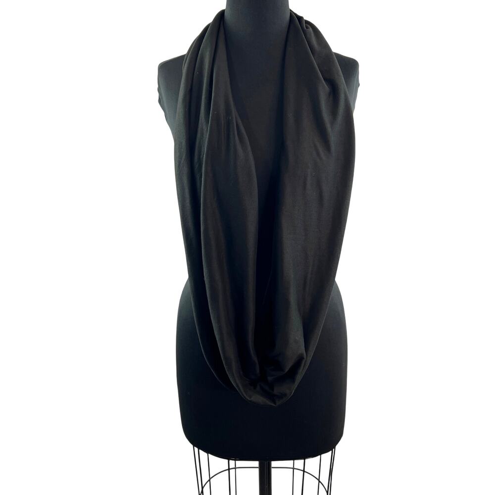 Beyond Yoga Black Pocket Infinity Scarf Stretch Neck Warmer Lightweight